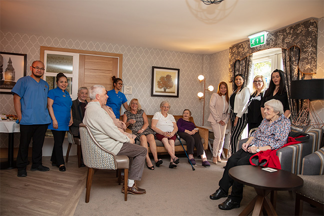 Residents and Team at Care Home Opening