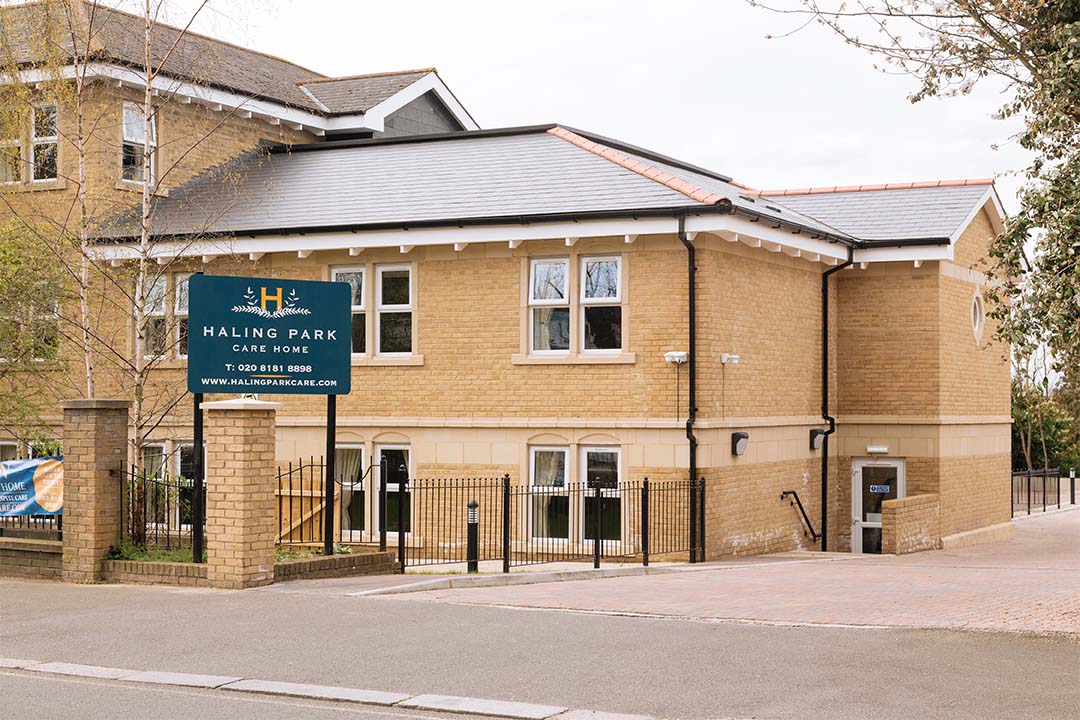 haling park care home outside view with care home sign