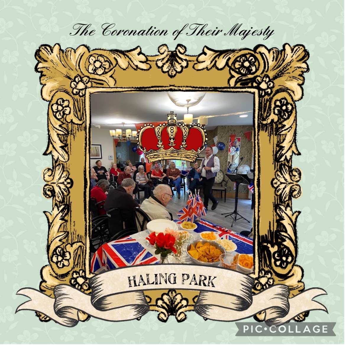 Our residents enjoying celebrations for the Kings Coronation at Haling Park Care Home