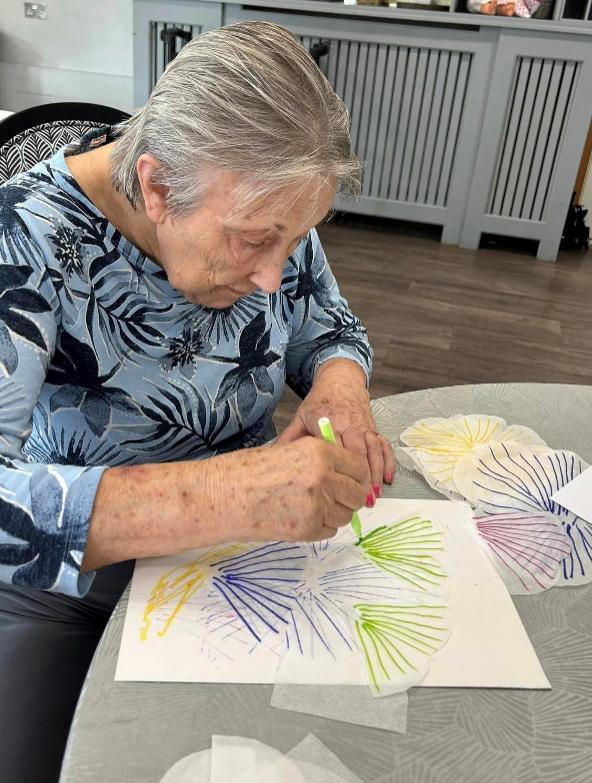 resident colouring flowers