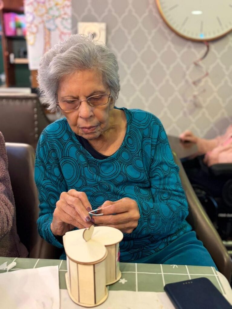 resident making a trinket