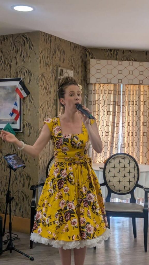 entertainer singer in care home