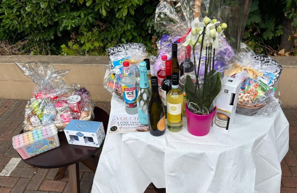 raffle at alice in wonderland event